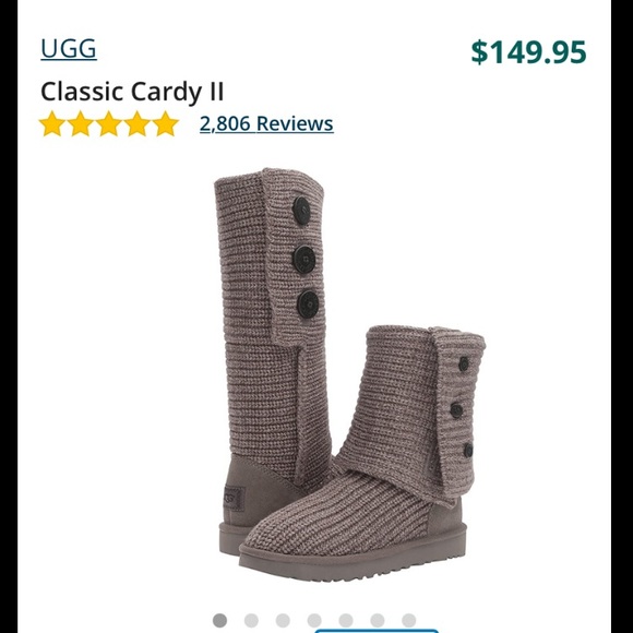ugg gray knit boots